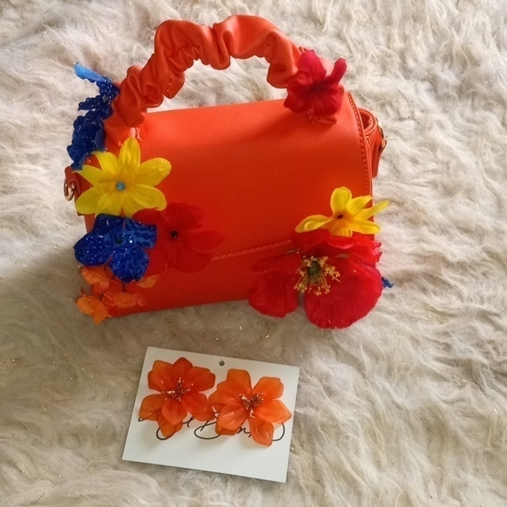 Unbranded Small Mini Purse Handheld With Earrings